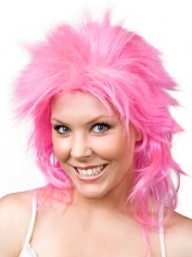 Ladies Hot Pink Mullet Wig
