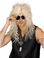 80s Wig Rock Wig - Long Blonde Curly Wigs 