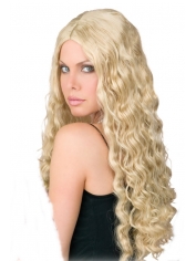 Long Blonde Curly Wig