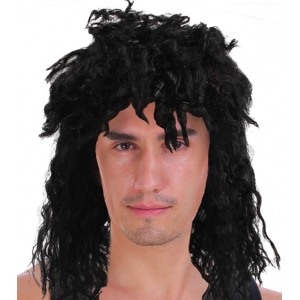 Rock Wig Rock Star Wig - Long Black Curly Wigs