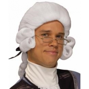 White Colonial Wig - Judge Wigs