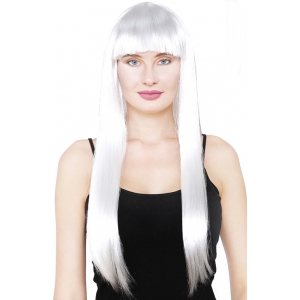 POP Star Long Straight Wig - Long White Wigs