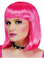 Hot Pink Bob - Black Light Rave Wig
