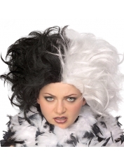 MISS SPOT White Black WIG - Adult Black White Wigs