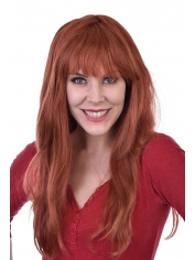 Long Auburn Wig with Fringe - Womens Long Red Wigs