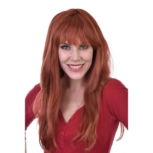 Long Auburn Wig with Fringe - Womens Long Red Wigs
