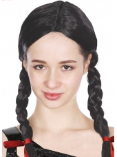 Plaited Wig Black - Wednesday Costume Wigs