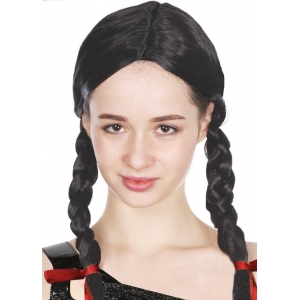 Plaited Wig Black - Wednesday Costume Wigs